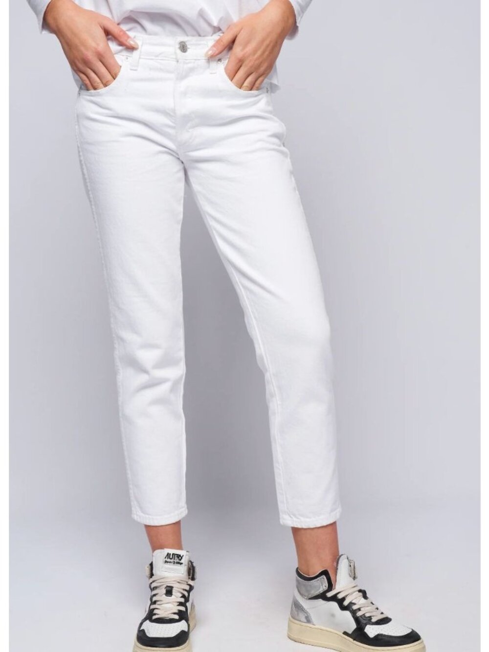 AMO Tomboy Crop Pant White Jeans Size 26